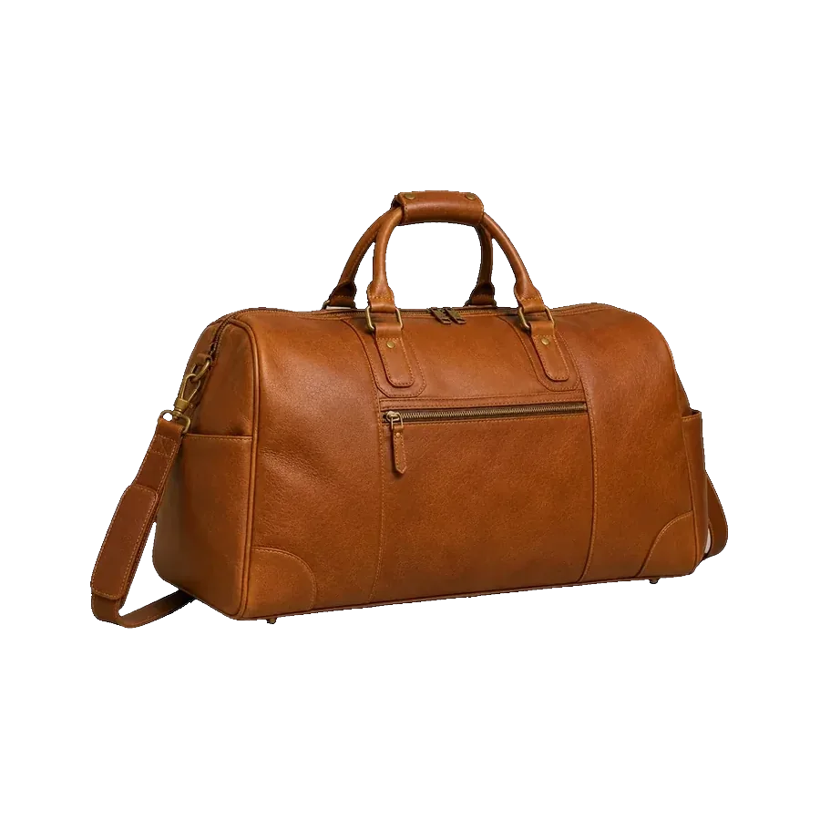 Classic Leather Weekender Travel Bag