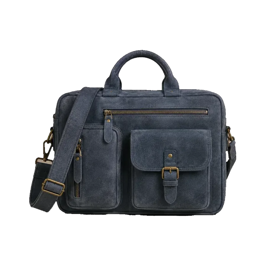 Signature Suede Laptop Briefcase