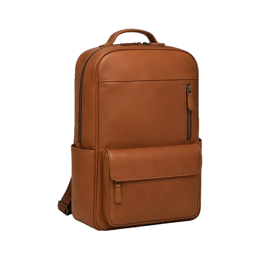 Classic Leather Laptop Backpack